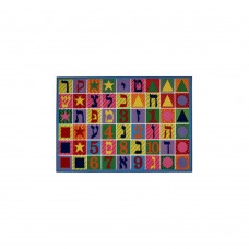 Fun Rugs Fun Time FT-500 Hebrew Numbers and Letters Area Rug - Multicolor   